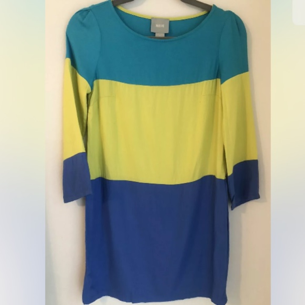 Maeve Anthropologie Colorblock Shift Dress Size 0
